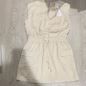 Skies Are Blue Cream Mini Dress